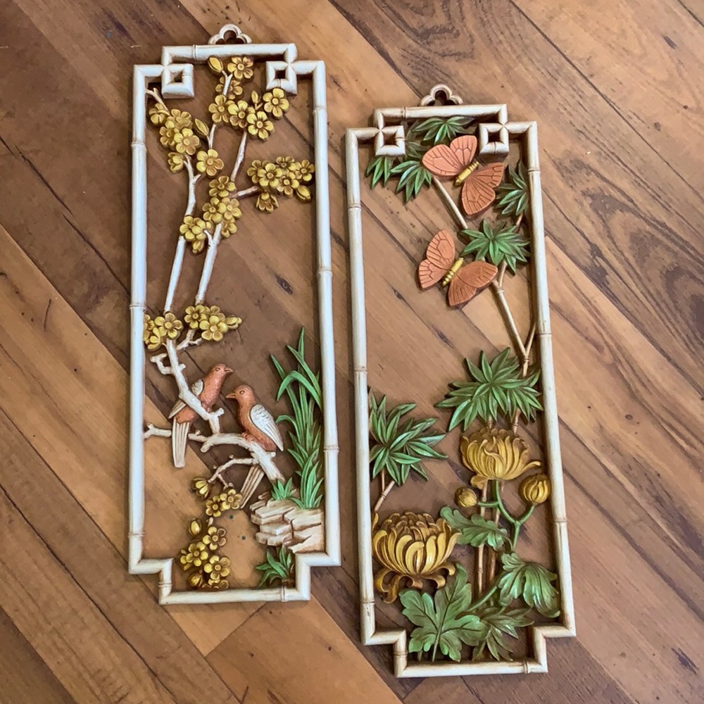 Vintage wall decor by Homco, Dart Industries, Made in USA